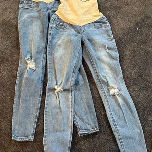 2 maternity jeans